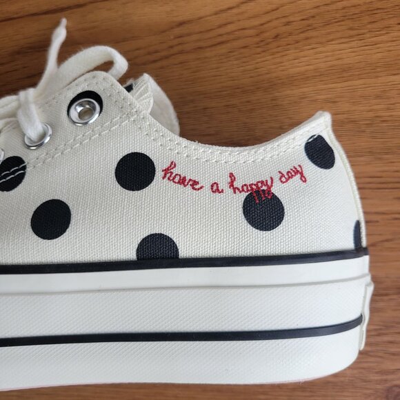 ❤️Converse Chuck Taylor Lift Platform Polka Dots 9 Women's Shoes White A10689C❤️ - Picture 10 of 14